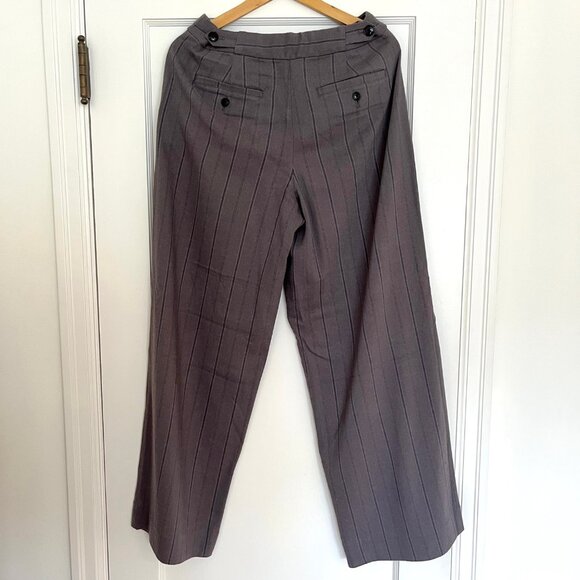 Madewell The Harlow Low-Slung Wide-Leg Pant in Pinstripe | Size 4 - Picture 6 of 8